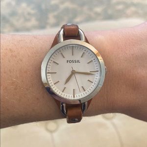 Leather band Fossil Watch